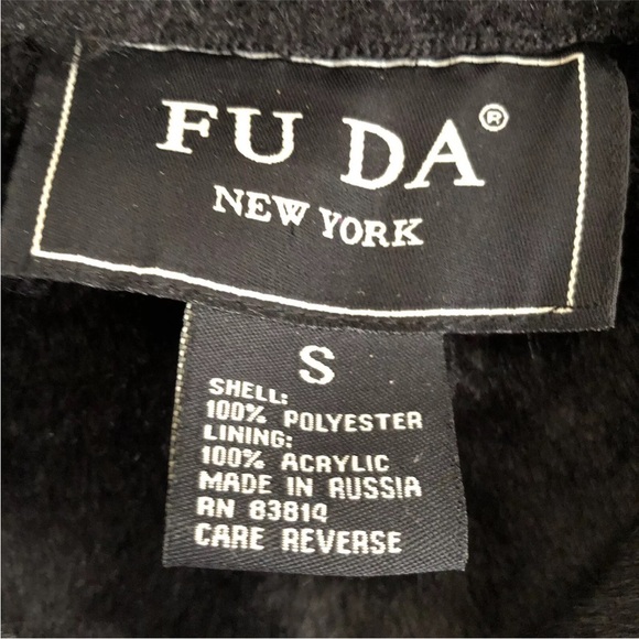 FUDA New York Women's Coat Size Small Black Made in Russia Button Down Heavy ps2 - Picture 8 of 9